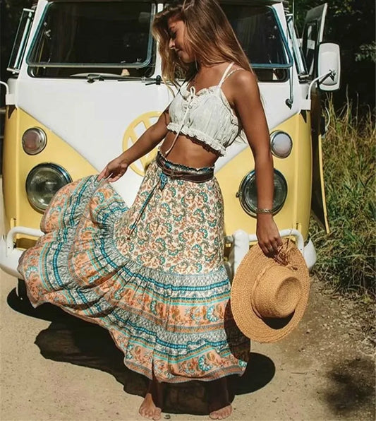 Printed Bohemian Skirt