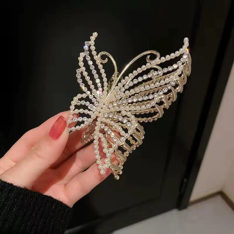 Pearl Butterfly Hair Clip