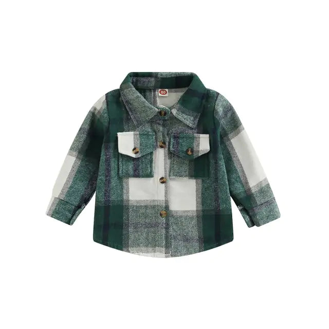 Toddler Plaid Patchwork Long Sleeve